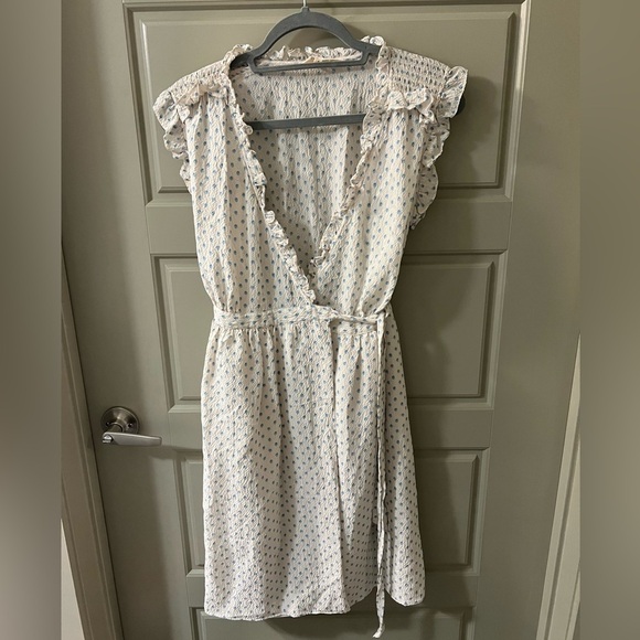 Rebecca Taylor Silk Ruffled Wrap Dress - Picture 3 of 6
